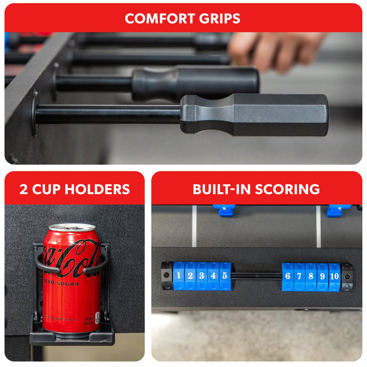 GoSports 54 Inch Full Size Foosball Table - Professional-Grade Game Table for Home