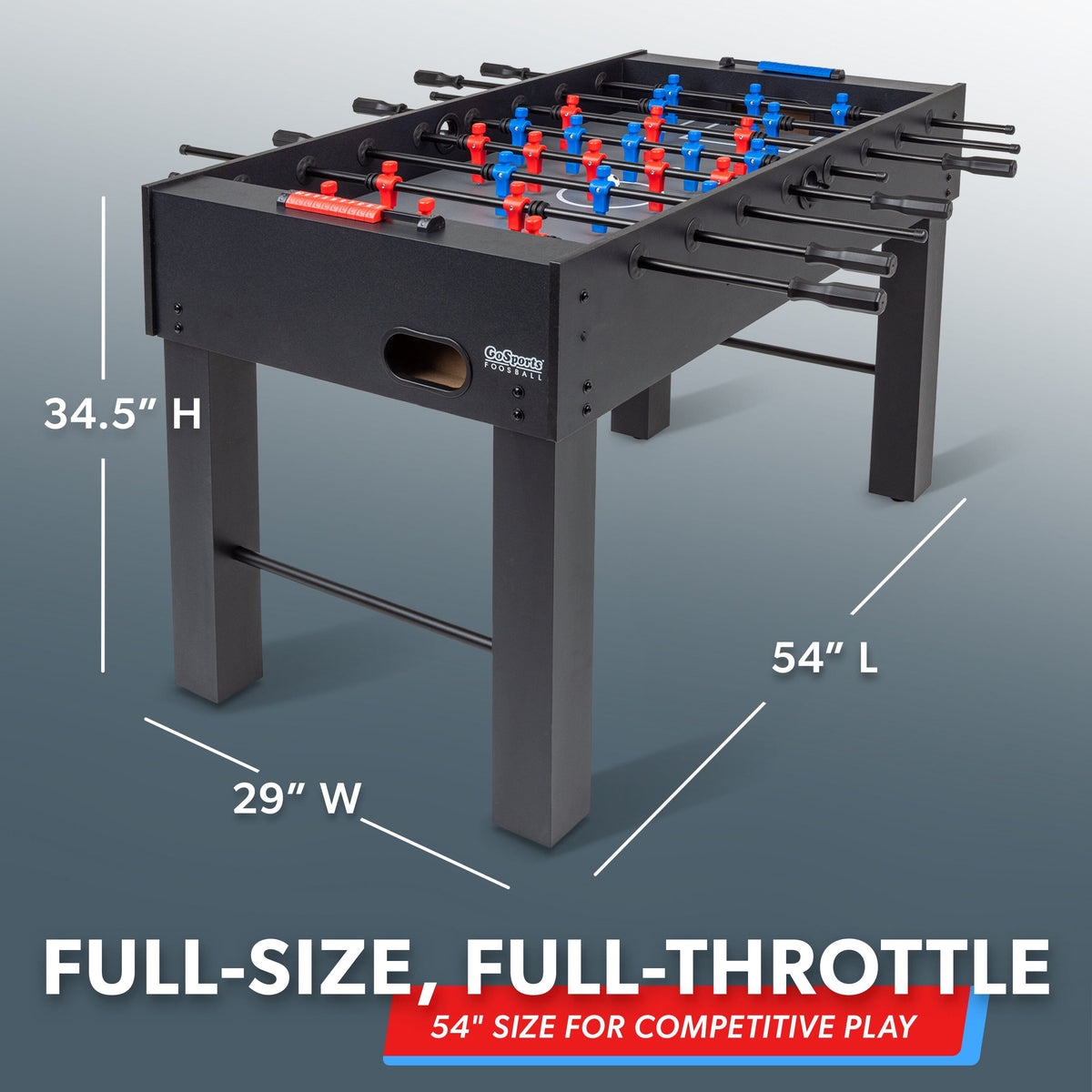GoSports 54 Inch Full Size Foosball Table - Professional-Grade Game Table for Home